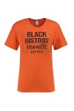 T-shirts met oranje street-basis print en patchwork letter O-hals
