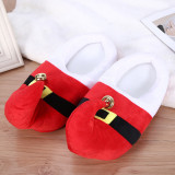 Red Casual Living Patchwork Contrast Round Keep Warm Shoes