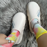 Pink Casual Living Letter Printing Round Keep Warm Comfortable Shoes