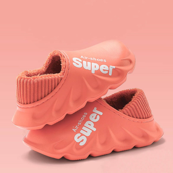 Sapatos confortáveis ​​cor-de-rosa com impressão de letras casuais para manter o calor