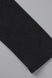 Robes de jupe crayon à col oblique asymétrique en plumes patchwork solides noires sexy