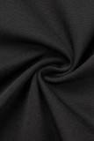 Combinaisons régulières à col roulé transparent à la mode sexy en patchwork noir