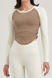 Blanc Gris Casual Sportswear Solide Patchwork Asymétrique