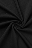 Negro sexy sólido vendaje patchwork hendidura cuello cuadrado una línea vestidos
