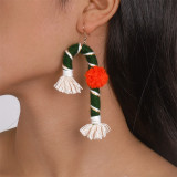 Orange Casual Daily Party Patchwork Tassel Earrings