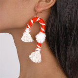Black Casual Daily Party Patchwork Tassel Earrings