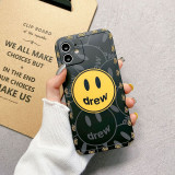 Yellow Casual Street Print Patchwork Phone Case