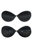 Black Sexy Solid Patchwork Invisible Bra