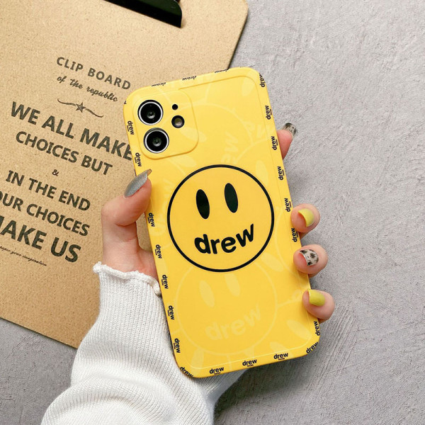 Yellow Casual Street Print Patchwork Phone Case