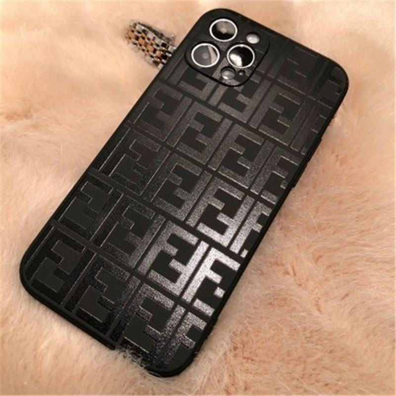 

Black Fashion Street Letter Patchwork Phone Case