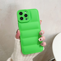 Green Casual Solid Patchwork Phone Case