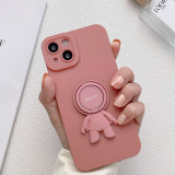 Brown Casual Print Patchwork Metal Accessories Decoration Phone Case