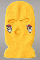 Sombrero de retazos ahuecado de Papá Noel con bordado vintage de calle amarilla