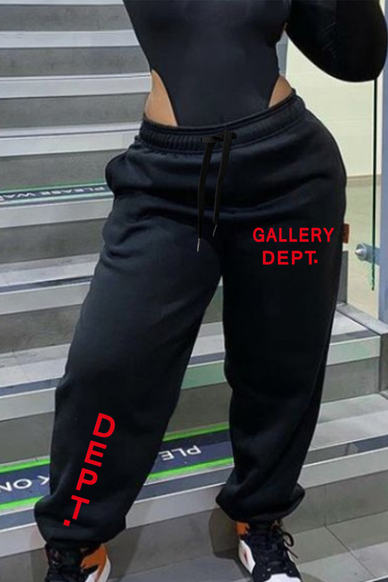 

Black Street Print Draw String Harlan Harlan Positioning Print Bottoms