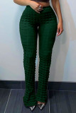 Однотонные узкие однотонные брюки Ink Green Street в стиле пэчворк с высокой талией и динамиком