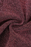 ピンク セクシー ソリッド 包帯 パッチワーク Vネック ストレート ジャンプスーツ