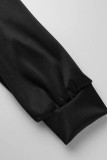 Черные сексуальные однотонные повязки, выдолбленные лоскутные платья с капюшоном и воротником, юбка-карандаш