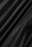 Черные повседневные прямые платья с принтом в стиле пэчворк и круглым вырезом