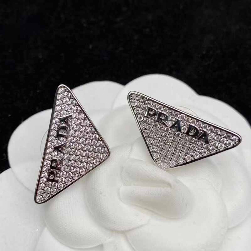 

Silver Simplicity Letter Rhinestone Earrings