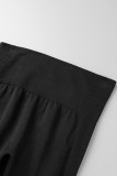 Темно-серый Повседневная спортивная одежда Однотонный Пэчворк