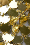 Золотые сексуальные топы в стиле пэчворк с выдолбленными цепочками и открытой спиной