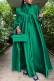 Зеленые повседневные прямые платья с водолазкой в ​​стиле пэчворк