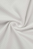 Robes jupe crayon asymétrique à col roulé, blanc, Sexy, imprimé de rue, ajouré, Patchwork, col roulé