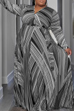 Черные повседневные бинты с принтом в стиле пэчворк, прямые платья больших размеров с V-образным вырезом