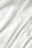 Белые повседневные элегантные однотонные лоскутные повязки с V-образным вырезом и прямыми платьями