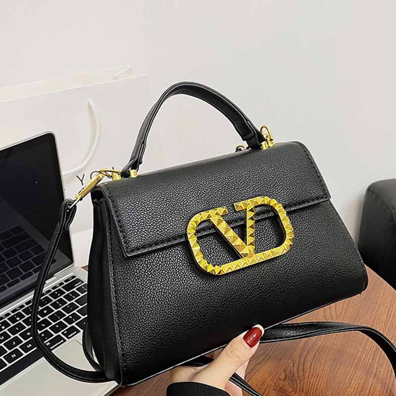 Black Simplicity Geometric Patchwork Bags
