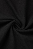 Robes de sirène de trompette de col oblique asymétrique de plumes de patchwork solides noires sexy