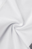 Белая повседневная спортивная одежда Однотонный ажурный Пэчворк