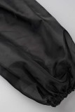 Paillettes formali sexy nere della rappezzatura Backless fuori dai vestiti da sera del vestito da sera della spalla