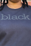 Camisetas pretas com estampa de rua com decote O