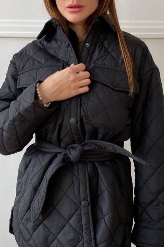 Black Casual Solid Patchwork Turndown Collar Outerwear