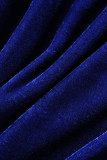 Фиолетовый сексуальный однотонный базовый комплект из двух предметов с круглым вырезом и длинным рукавом