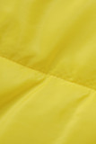 Yellow Fashion Casual Solid Cardigan Mandarin Collar Outerwear