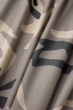 Camouflage Lässiger Druck Camouflage-Druck Patchwork Plus Size