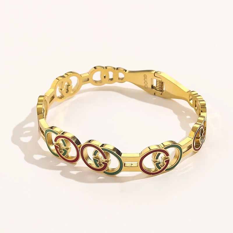 

Gold Daily Geometric Patchwork Letter Bracelet