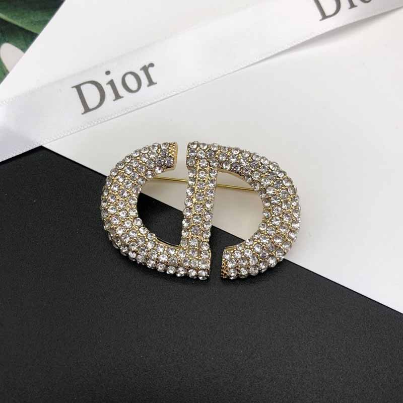 

Gold Simplicity Geometric Patchwork Rhinestone Brooch