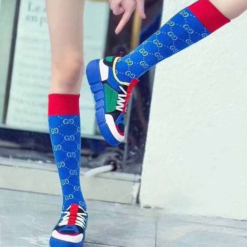 

Blue Casual Daily Letter Patchwork Sock