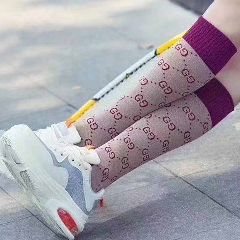 

Rose Red Casual Daily Letter Patchwork Sock