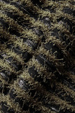 Black Street effen patchwork skinny hoge taille potlood patchwork broek