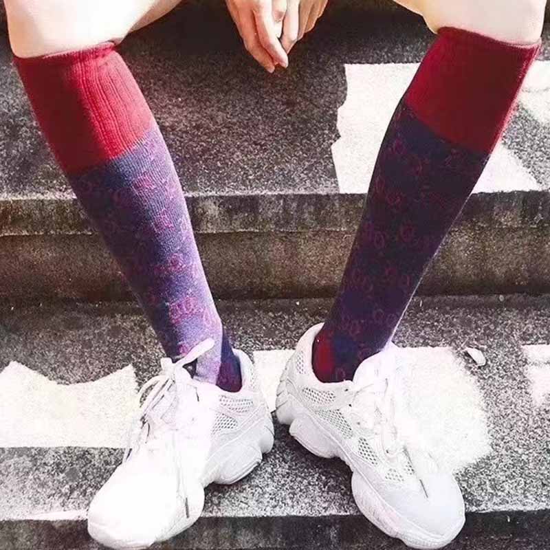

Navy Blue Casual Daily Letter Patchwork Sock