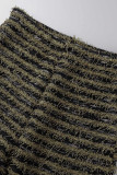 Black Street effen patchwork skinny hoge taille potlood patchwork broek