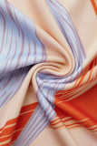Многоцветный сексуальный принт в стиле пэчворк с открытыми плечами Платья с юбкой на один шаг
