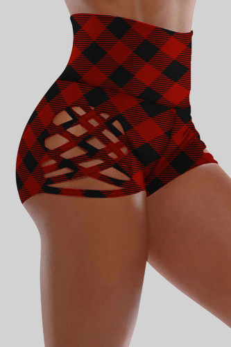 Red Black Sexy Print Hollowed Out Patchwork Valentines Day Lingerie