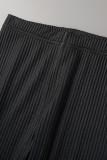Bandagem com estampa sexy preta patchwork decote em V manga longa duas peças