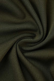 Pantalon de couleur unie conventionnel à taille haute classique à boutons solides noir