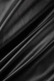 Черное сексуальное однотонное платье без бретелек с открытой спиной